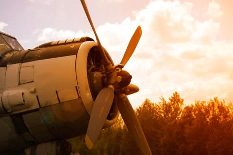 Rotorcraft at sunset Stock Photos