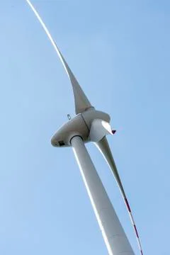 Rotors of single wind power engine Stock Photos