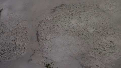 Rotorua mudpool bubbling Stock Footage 90211231