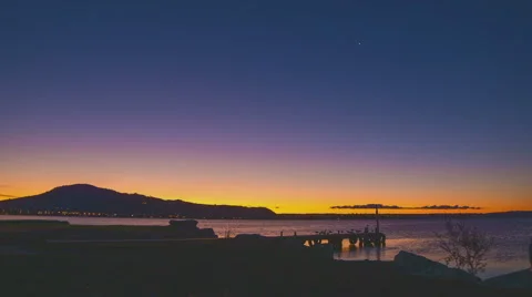Rotorua Sunset Stock Footage 56361617