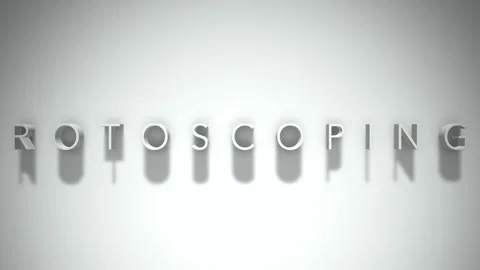 Rotoscoping 3D title animation with shadows on a white background Stock Footage 297217013