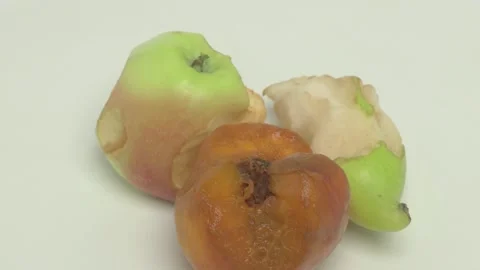 Rotten Apples Emphasizing Natures Imperfection Through a Creative Focus and Lens Stock Footage 282378784