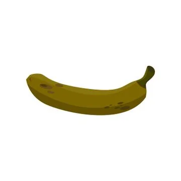 Rotten Banana Day 3. Decayed yellow fruit. Old spoiled fetus Stock Illustration