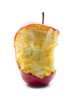 Rotten bitted apple Stock Photos