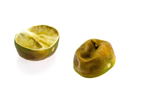 Rotten piece of lime Stock Photos