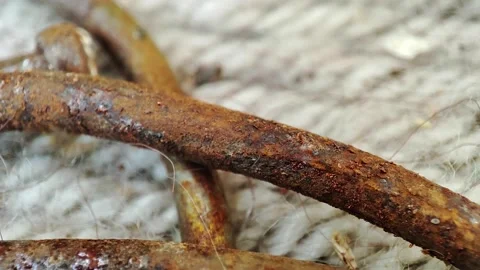 Rotten rusty iron and nails Stock Footage 165103736