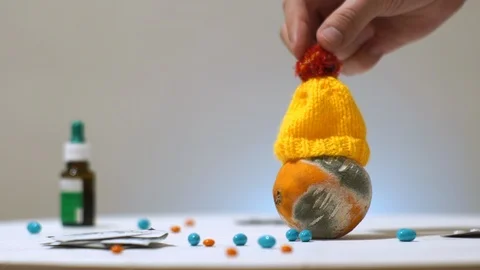 Rotten sick orange Video stock 123202408