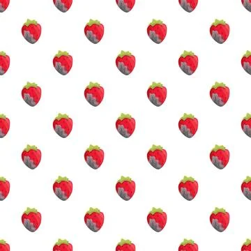 Rotten strawberries seamless pattern showing fruit decay and waste Stock Illustration