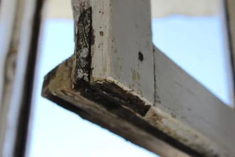 Rotten window frame Stock Photos