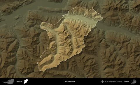 Rottenmann highlighted, Austria. Physical 스톡 일러스트