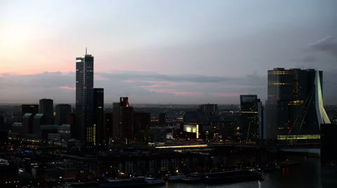 Rotterdam at dawn 2 Video stock 45423391