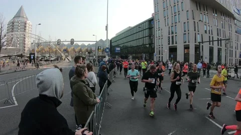 Rotterdam Marathon 2019 Stock Footage 131042847