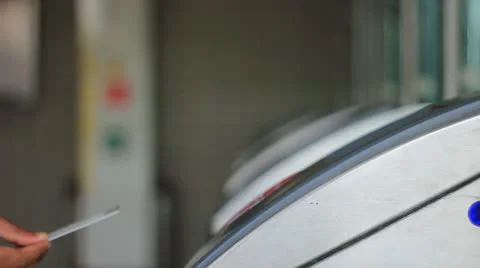 Rotterdam Metro Gate 02 Stock Footage 22497029