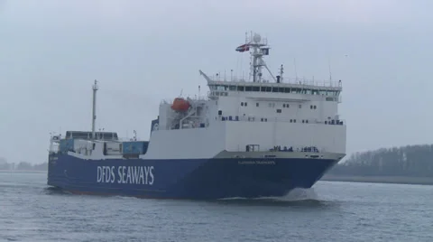 ROTTERDAM PORT CARGO SHIP 2 Stock Footage 39361287