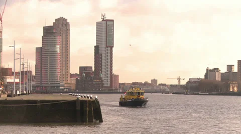 ROTTERDAM PORT SHIP 2 Stock Footage 39329849