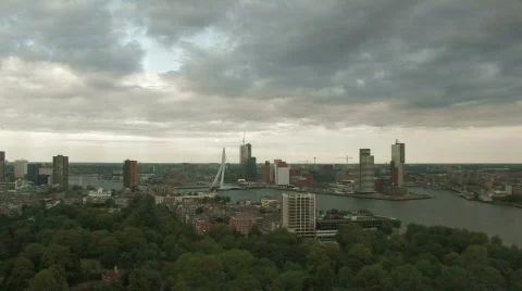 Rotterdam skyline 4 Video stock 497640