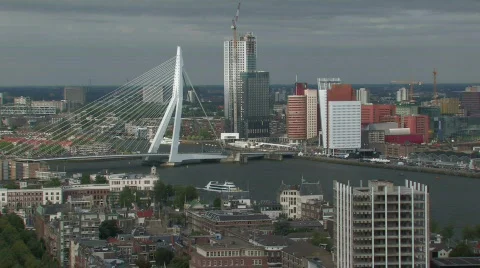 Rotterdam skyline 6 Video stock 497633