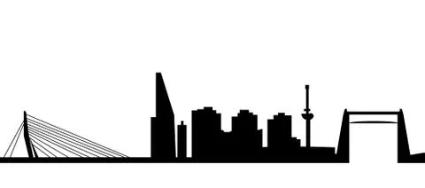 Rotterdam skyline Stock Illustration