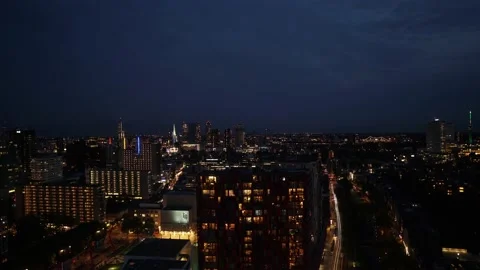 Rotterdam Time Lapse, Day to night Stock Footage
