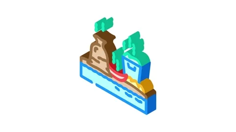 Rotting garbage riverbank Stock Footage 327273430