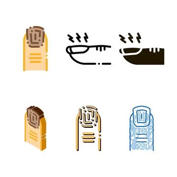 Rotting nails variety icon vector outline Stock Illustration