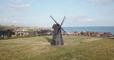 Rottingdean Windmill drone shot Video stock 113963964