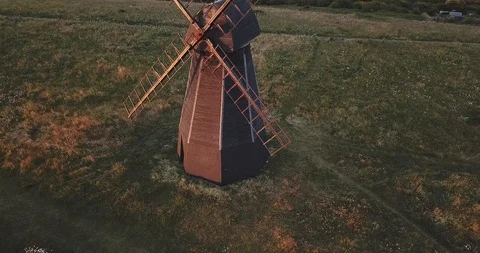 Rottingdean Windmill drone shot Stock Footage 113964310