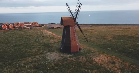 Rottingdean Windmill drone shot Video stock 113964431