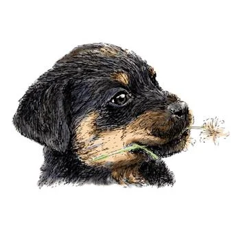 Rottweiler Stock Illustration