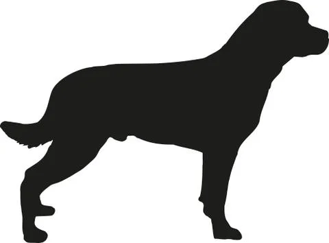 Rottweiler silhouette Stock Illustration