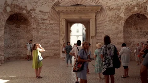 Rotunda Atrium Split Croatia Stock Footage 201625828