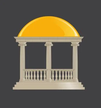 Rotunda classic, ionic order Stock Photos