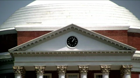 Rotunda zoom out medium from clock  Stock Footage 491618