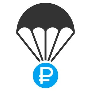 Rouble Rescue Icon Stock Illustration