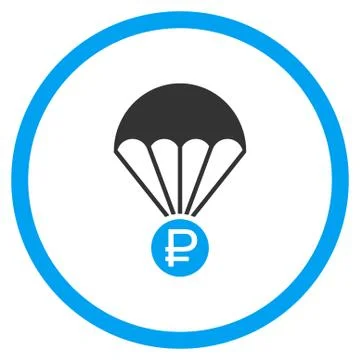 Rouble Rescue Icon Stock Illustration