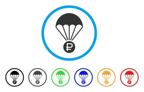 Rouble Rescue Rounded Icon Ilustración de archivo