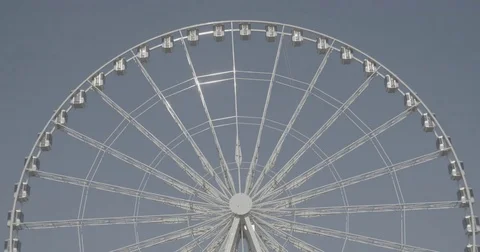 Roue de Paris Ferris Wheel CLOSE UP / Paris, France - 4K Stock Footage 69726284