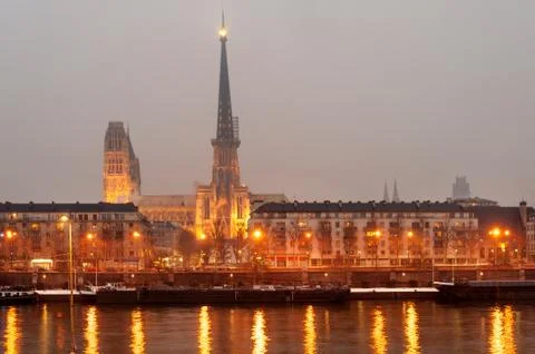 Rouen cityscape Stock Photos