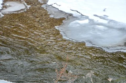 Rouge River in winter Stock Photos