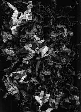 Rough abstract background crumpled texture black Stock Illustration
