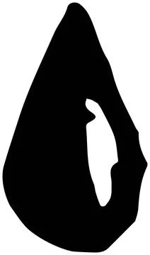 Rough abstract paint stain in the shape of a drop of water or liquid Stock Illustration