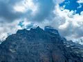 Rough alp mountains and green and snowy mountain peaks landscape in Switzerland Photo