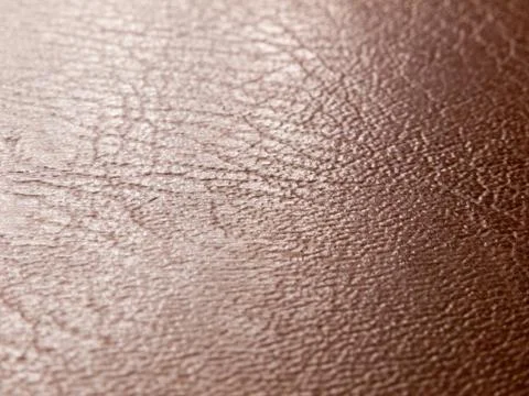Rough and smooth texture of brown leather up close Stock Photos