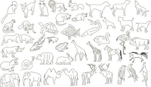 Rough animals Stock Illustration