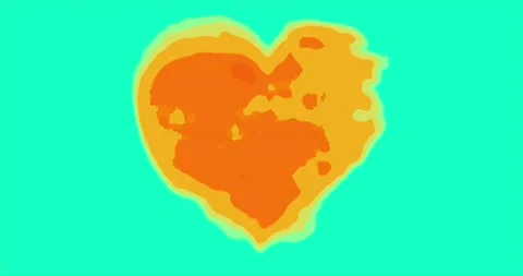 Rough animated stylization of a heart Stock Footage 144947808