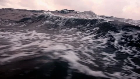 Rough atlantic ocean waves during sailin... | Stock Video | Pond5