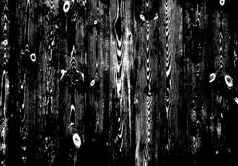 Rough black and white stencil style wooden plank surface with bold grain and 스톡 일러스트