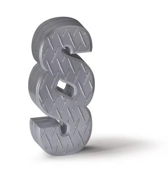 Rough boiler plate section mark 3d for law and order concept Stock Photos