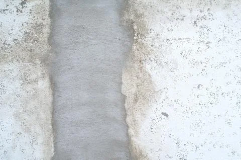 Rough, botched, putty, cement wall 스톡 사진
