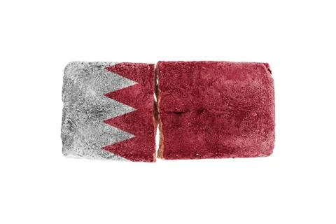 Rough broken brick, isolated on white background Bahrain Stock Photos